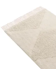 Kinderteppich KHONOMA Beige 55 x 120 cm Baumwolle_1109388