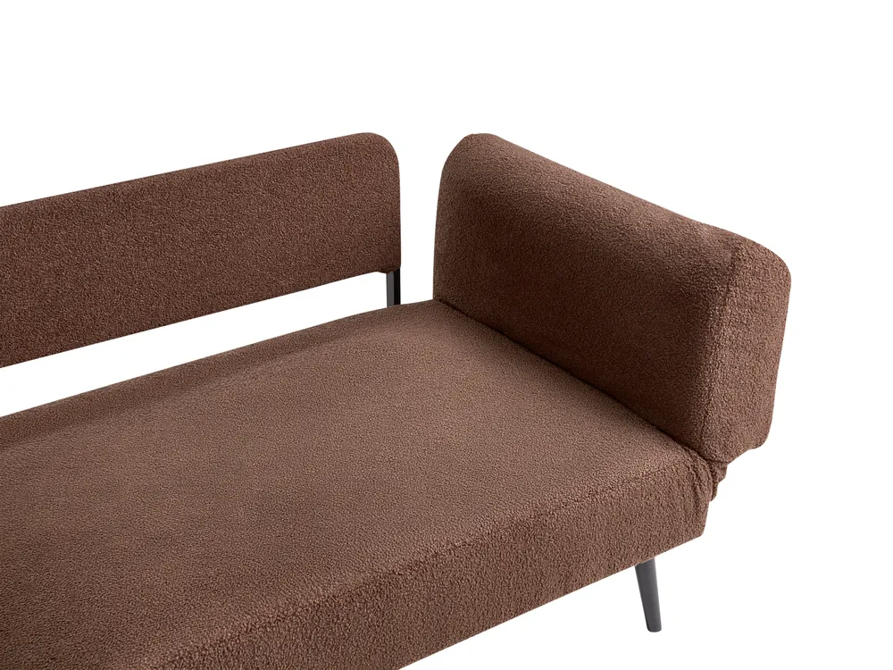 Schlafsofa 2-Sitzer DOROTEA Bouclé Braun_1071370