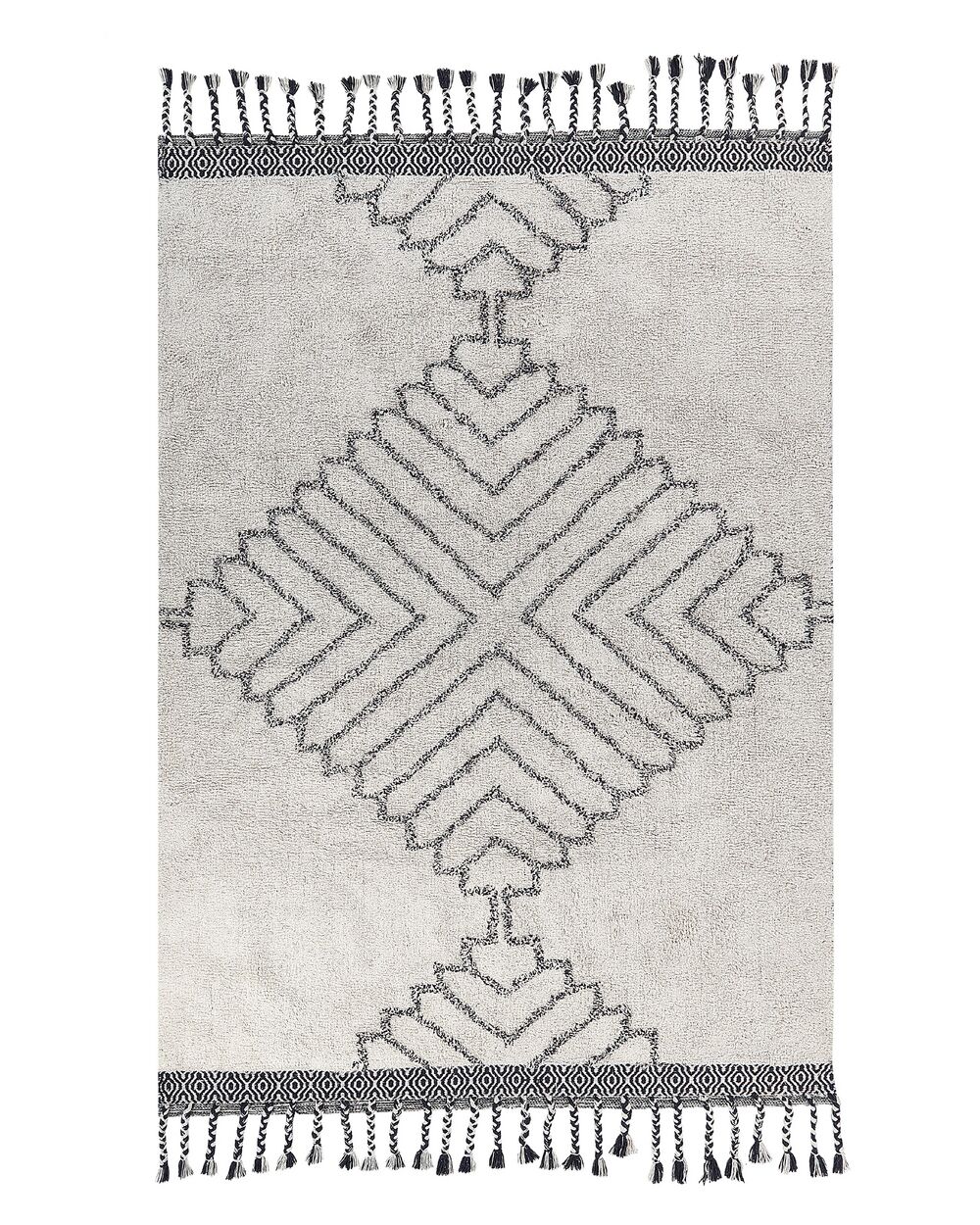 Vloerkleed ERAY Lichtbeige 140 x 200 cm Katoen