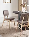 Esszimmerstuhl 2er Set ELAINE Bouclé Hellbraun / Taupe