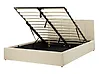 Bett mit Stauraum DREUX Stoff Beige 140 x 200 cm