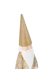 Weihnachtsdekoration 3er Set TENNILA 23/31/32 cm Weihnachtsmann Gold_1175514
