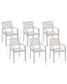 Gartenstuhl 6er Set VERNIO Weiß