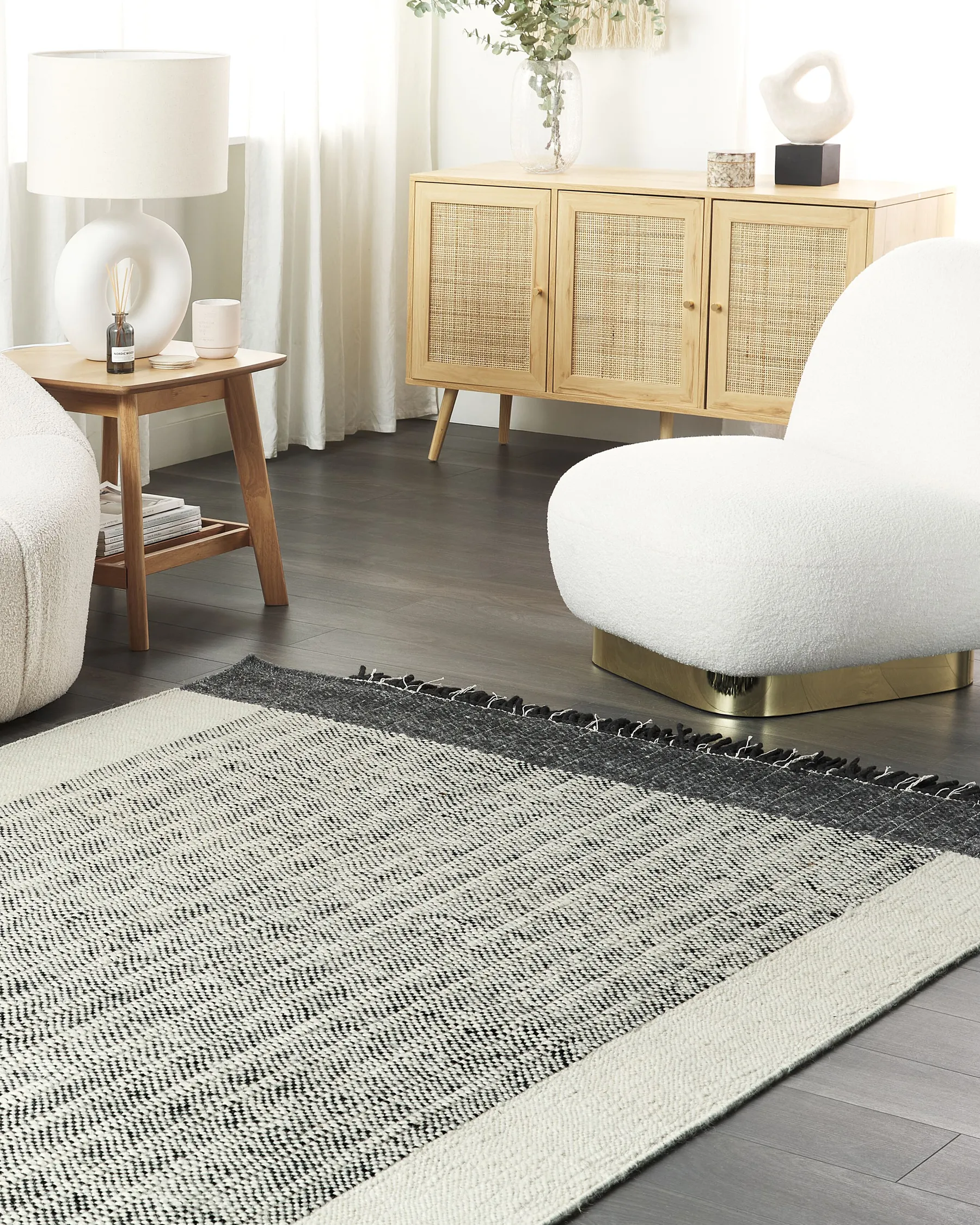 Rug KETENLI White 160 x 230 cm Wool_847449