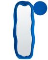 Wall Mirror BEAUNE 56 cm 160 cm Velvet Blue