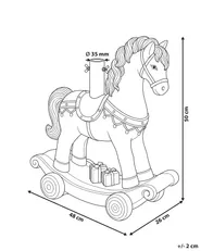 Christmas Tree Stand TEPASTO 48 cm Rocking Horse White_1185220