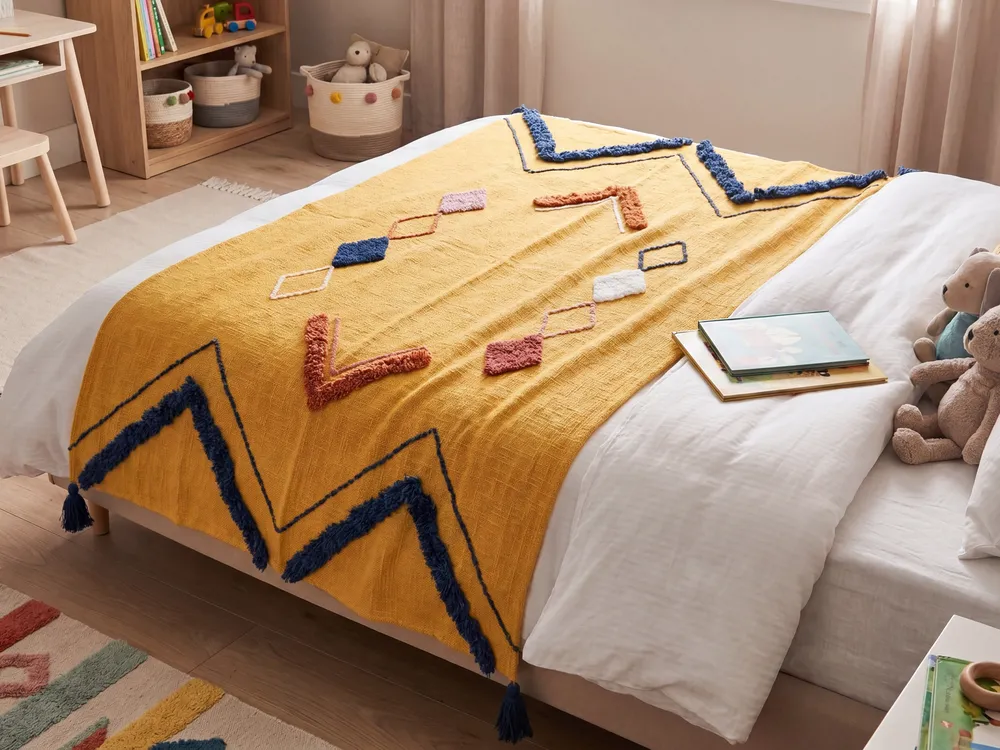 Kuscheldecke SHIMLA Baumwolle 130 x 180 cm Orange