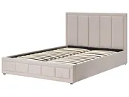 Ottoman Bed QUIBERON Fabric Beige 160 x 200 cm (EU King Size)_1023352