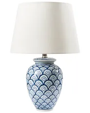 Tischlampe JAUCA Porzellan Weiß / Blau_961522