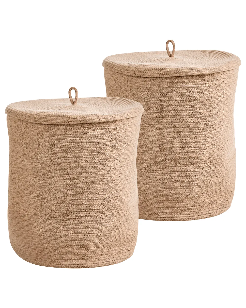 Aufbewahrungskorb 2er Set SILOPI Baumwolle Beige