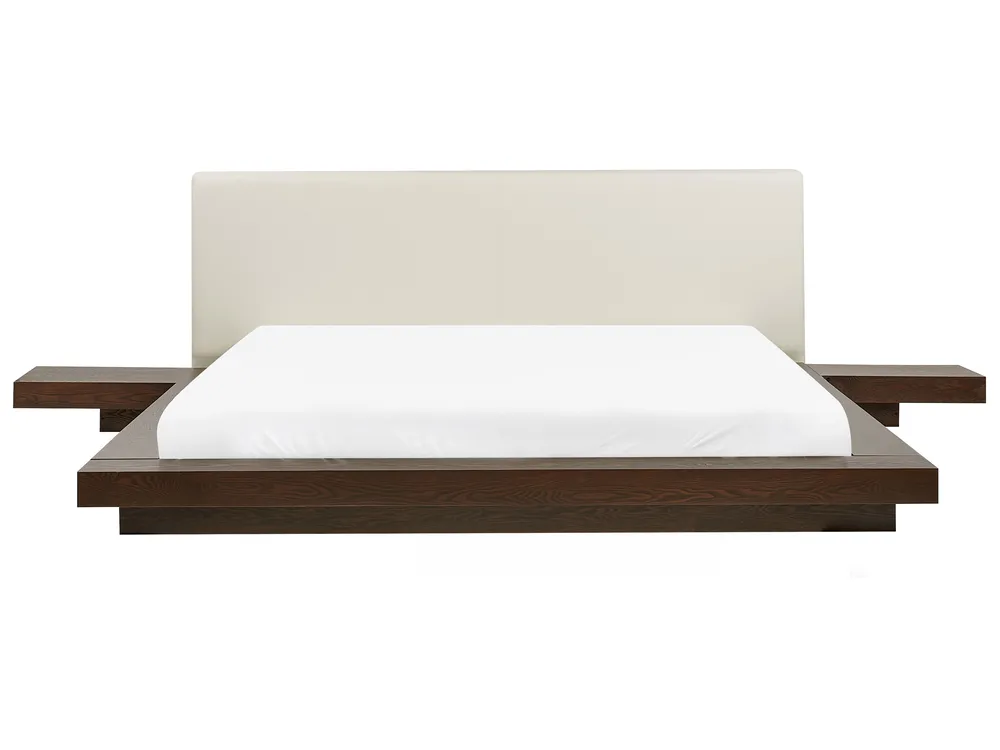 Bett mit Lattenrost Kunstleder ZEN 180 x 200 cm Dunkle Esche_754060