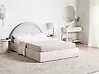 Bett mit Stauraum MOUZON Stoff Hellbeige 140 x 200 cm