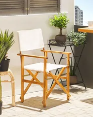 Set of 2 Garden Chairs CINE Acacia Wood Dark Green_819261
