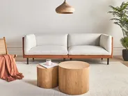 Sofa 3 Seater VORGOD Fabric Off-White_996331