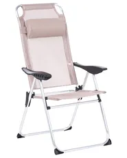 Gartenstuhl 2er Set ASINE klappbar Metall Beige_1030645