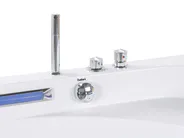 Corner Hot Tub with LED CACERES 2110 x 1500 mm White_786832