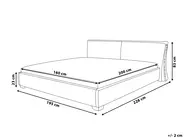 Bett mit Lattenrost Echtleder PARIS 160 x 200 cm Gold_749008