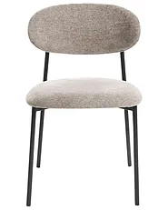 Set of 2 Dining Chairs COWLEY Chenille Taupe_1040062