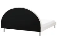 Bett mit Lattenrost Bouclé MARGUT 180 x 200 cm Weiß_877116