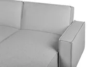 Corner Sofa Bed 3 Seater ROMEDAL Fabric Light Grey Left Hand_748910