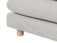 Sofa 2-Sitzer HEDEN mit Ottomane Stoff Hellbeige_950609