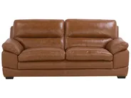 Sofa 3 Seater HORTEN Leather Golden Brown_720692