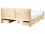 Bett mit 4 Schubladen DAUPHIN Kiefernholz Hellbraun 160 x 200 cm_1059859
