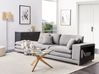 Sofa 2-Sitzer HEDEN mit Ottomane Stoff Grau