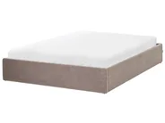 Bett mit Stauraum ohne Kopfteil DINAN Bouclé Taupe 140 x 200 cm_1061928