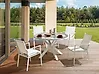 Gartenmöbel Set 4-Sitzer MALETTO/BUSSETO Metall Marmor Optik Weiß