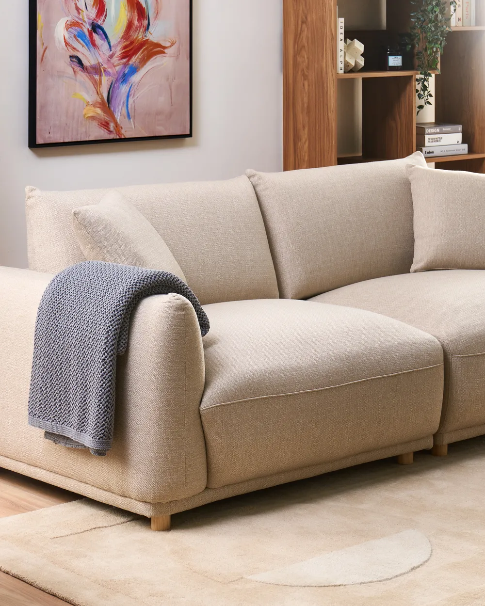 Sofa 3-Sitzer JUBEK Stoff Beige_1074642