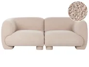 Modular Sofa 2 Seater MJALBI Boucle Beige_1075264