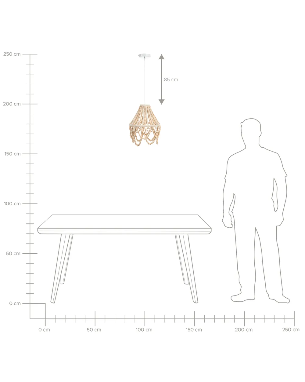 Kronleuchter MENIK Holz Hellbraun_1003589