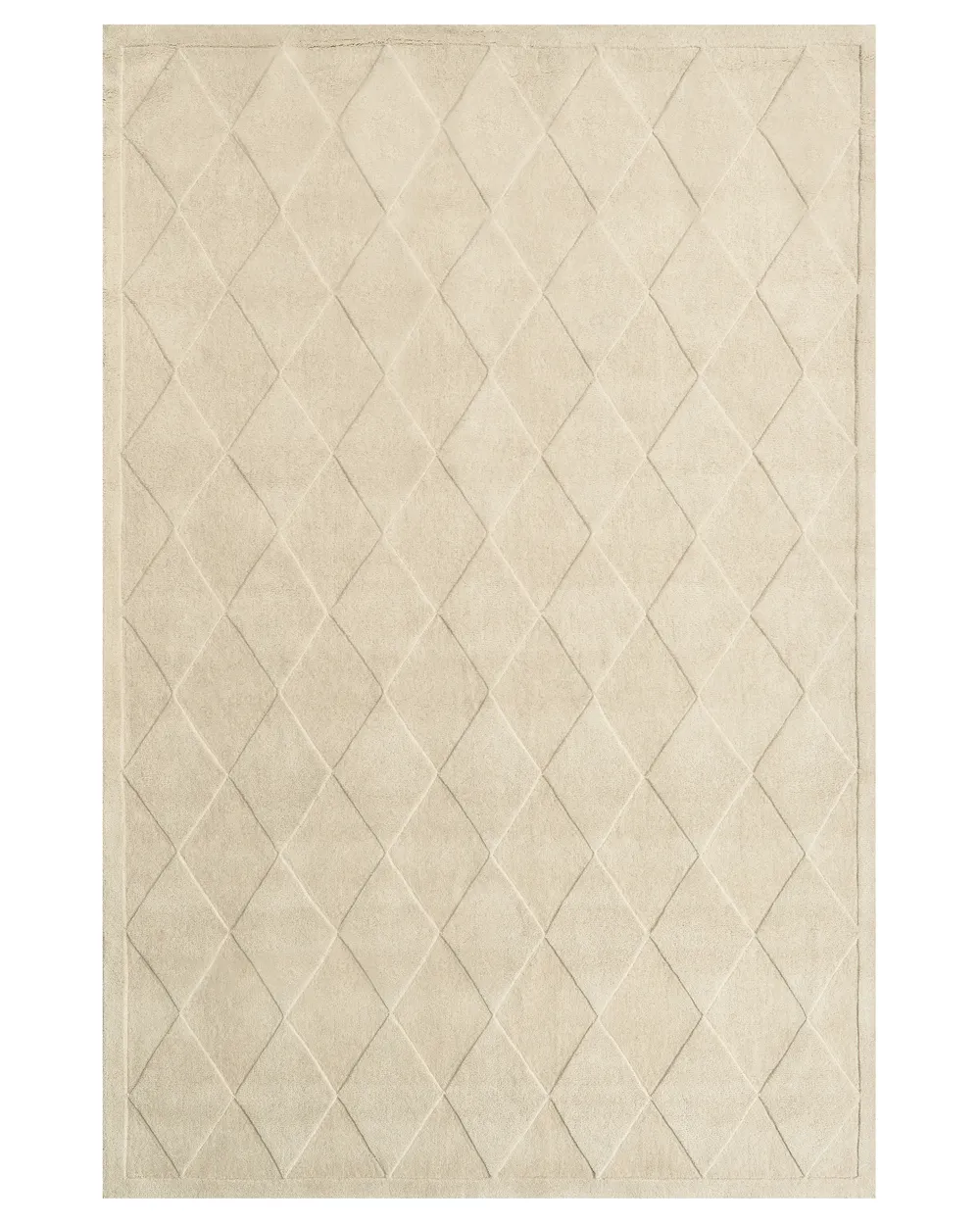 Teppich LUNARA Hellbeige 200 x 300 cm Wolle