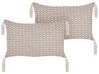 Dekokissen 2er Set HAKONE 45 x 25 cm Taupe Geometrisches Muster