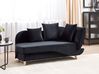 Rechtsseitige Chaiselongue MERI mit Stauraum Samtstoff Schwarz
