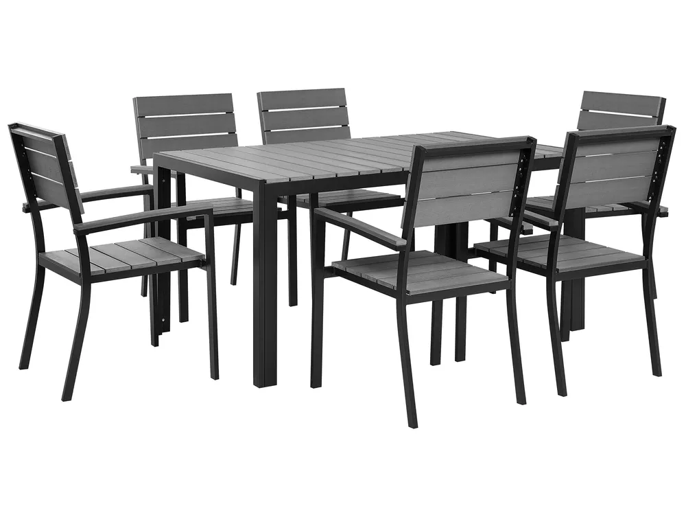 Gartenmöbel Set 6-Sitzer COMO Grau