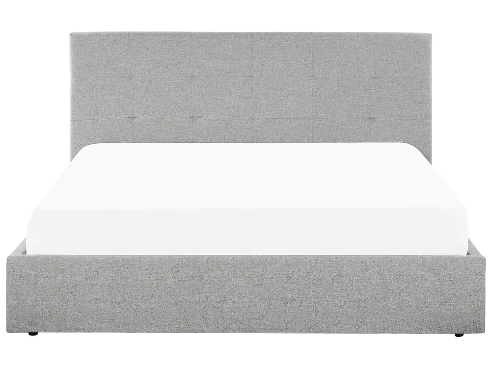 Bett mit Stauraum LORIENT Stoff Grau 180 x 200 cm_827033