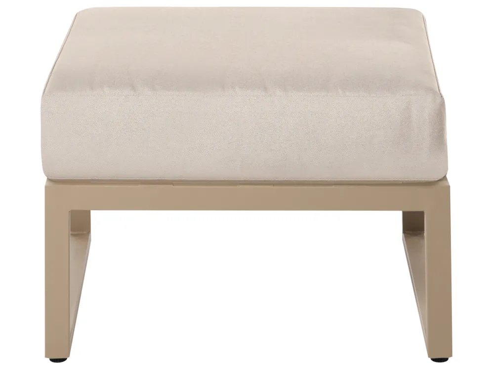 Lounge Set mit Tisch und Ottomane 2-Sitzer NOCI modular Metall Beige_1026731