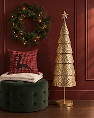 Christmas Decoration PORVOO 110 cm Christmas Tree Gold_1170950