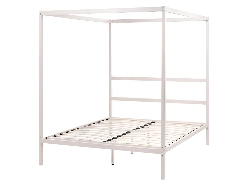 Himmelbett Metall LESTARDS 140 x 200 cm Hellbeige_1165376