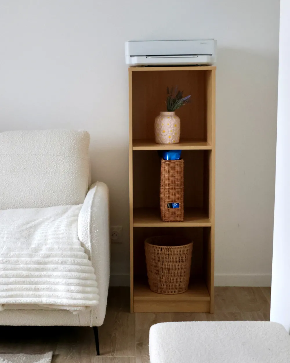 Bücherregal mit 3 Ebenen ZEHNA 117 cm Hellbraun_1057020