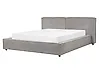 Bett mit Lattenrost Stoff LINARDS 160 x 200 cm Grau
