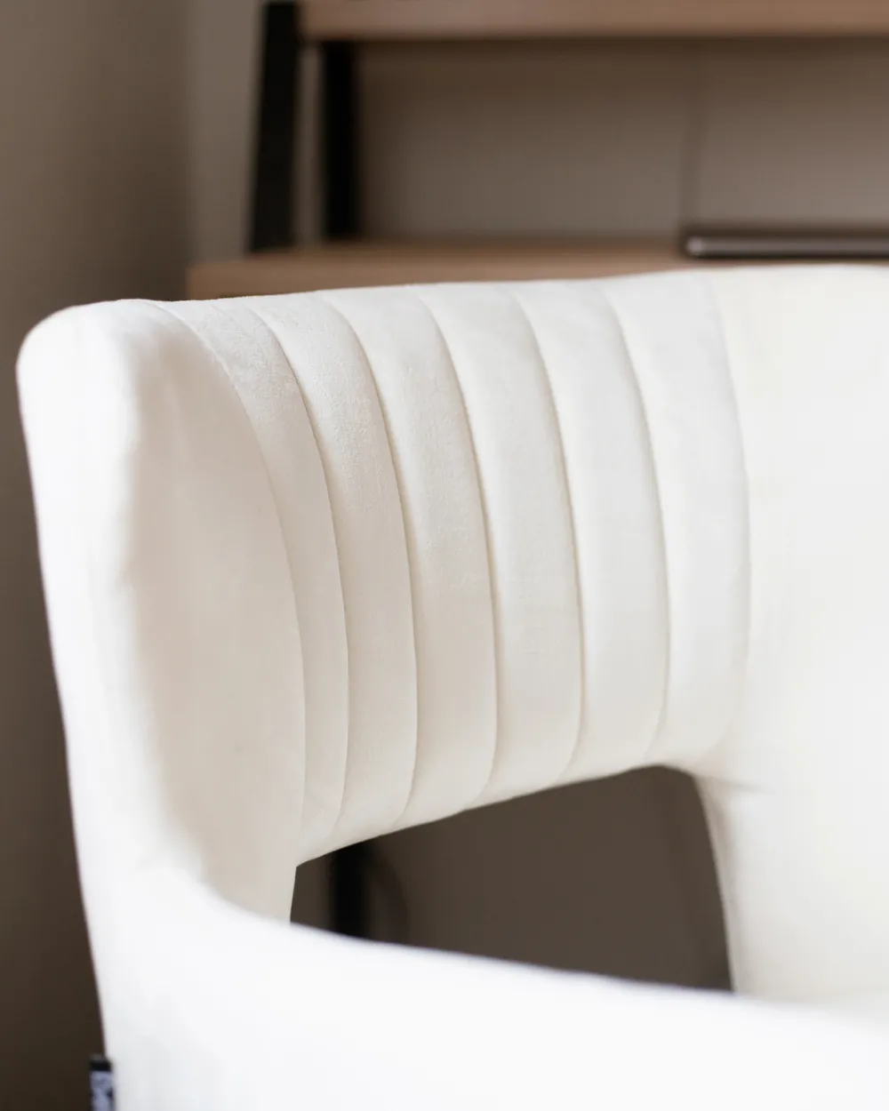 Set of 2 Dining Chairs SANILAC Velvet White_916020