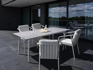 Gartentisch TOLENTINO 180 cm 90 cm Steinoptik Hellgrau_1029935