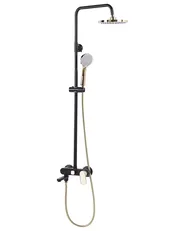Mixer Shower Set with Rainshower GURARA Black/ Gold_813542