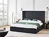 Bett mit Stauraum LUBBON Samtstoff Schwarz 180 x 200 cm