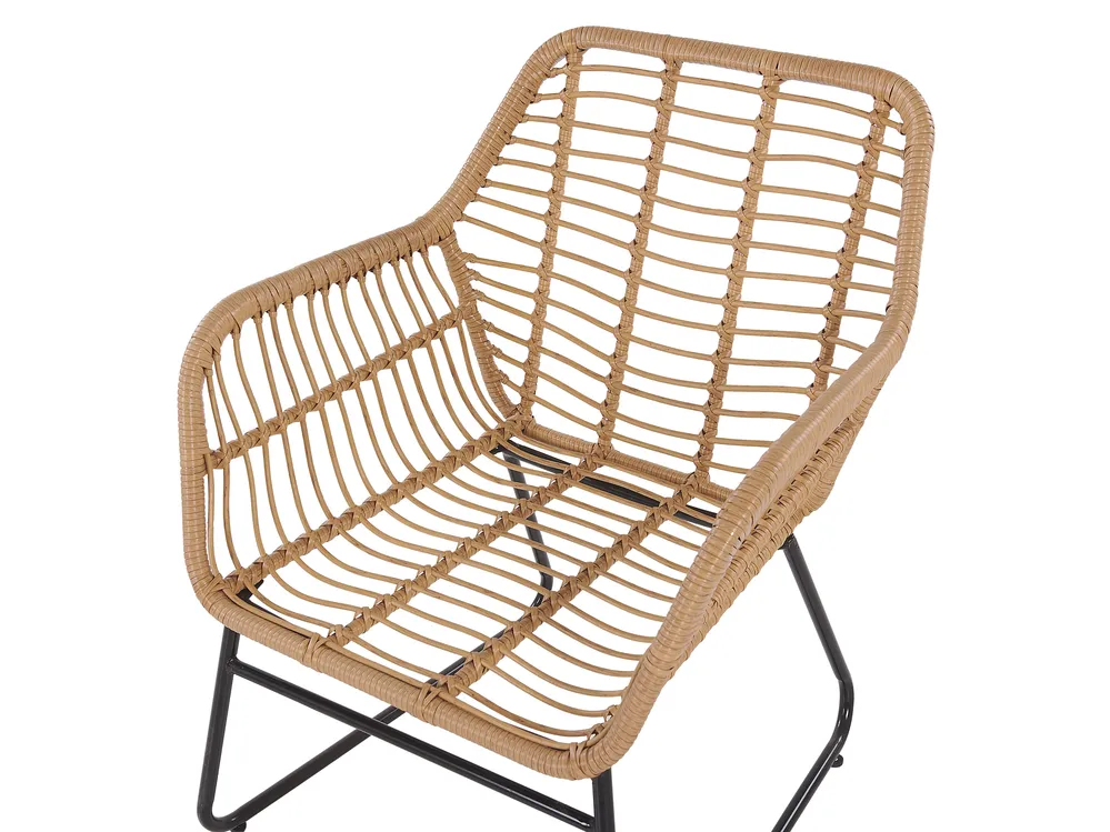 Lounge Set mit Tisch 4-Sitzer MINORI Polyrattan Beige_775682