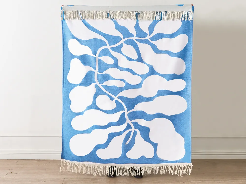 Blanket KIHUN Fabric 130 x 170 cm Blue_862305