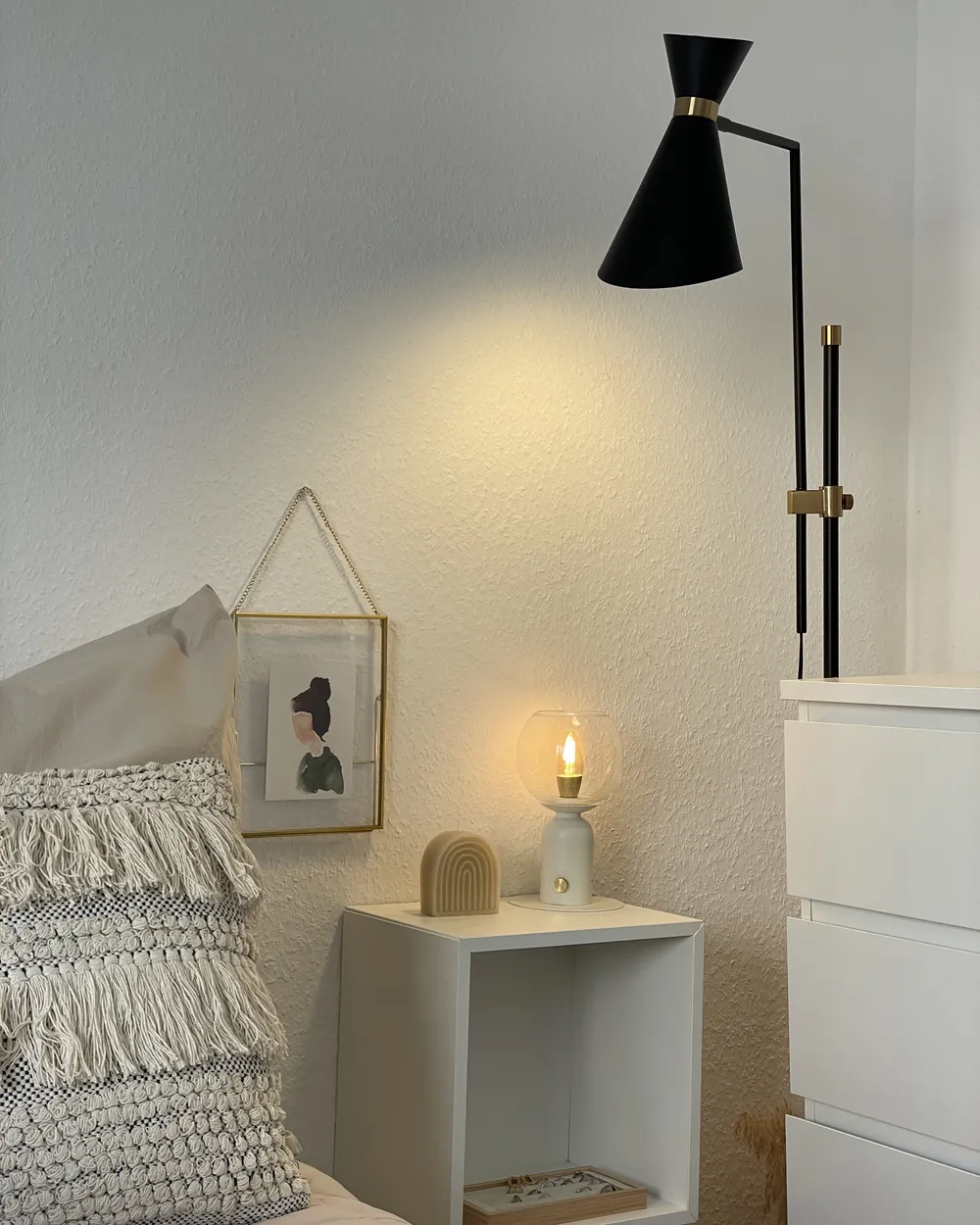 Stehlampe MELAWI Metall Schwarz_942785
